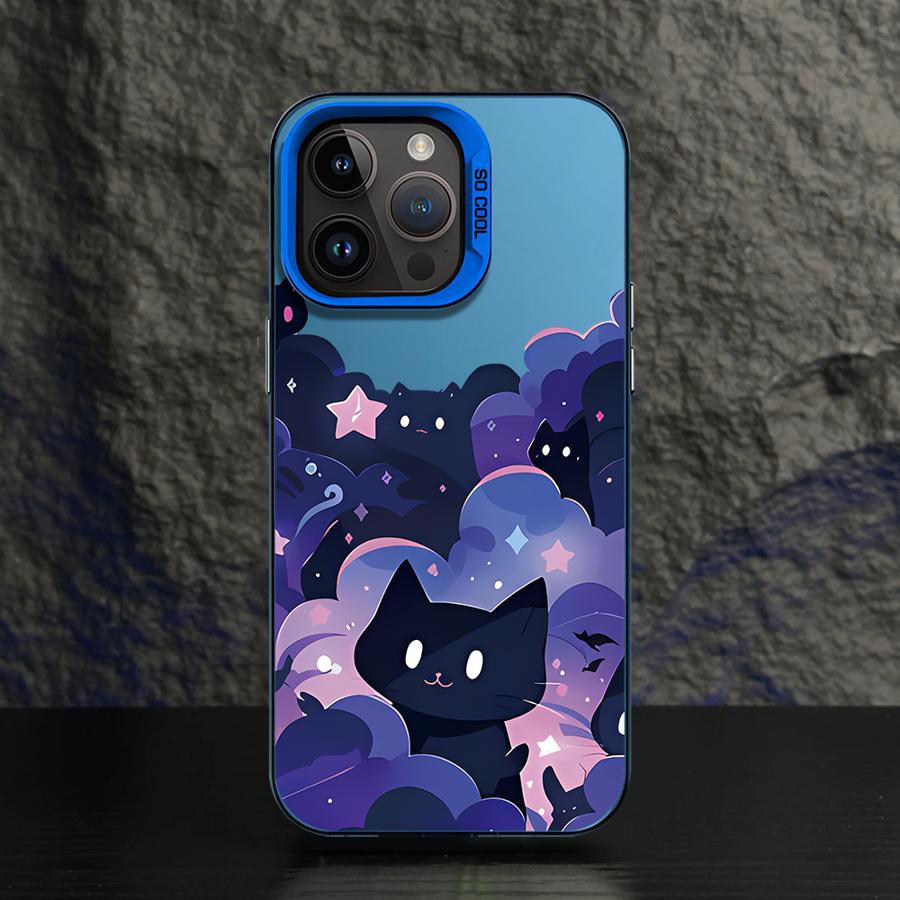 Cute Cartoon Cat Case for iPhone 17 Air 16e 14 15 16 Plus 11 12 13 Pro Max Soft Shell
