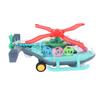 Transparent Helicopter Toy with Light Colorful Moving Gears Universal Walking Light Up Transparent