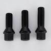 10pcs Cone Seat Lug Bolts Conical 17mm Hex 35mm/40mm/28mm Extended Shank Length m12x1.5,m14x1.25.m14x1.5 wheel bolts black
