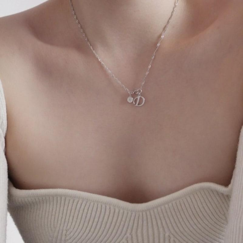 Adev Romantic Initial Necklace
