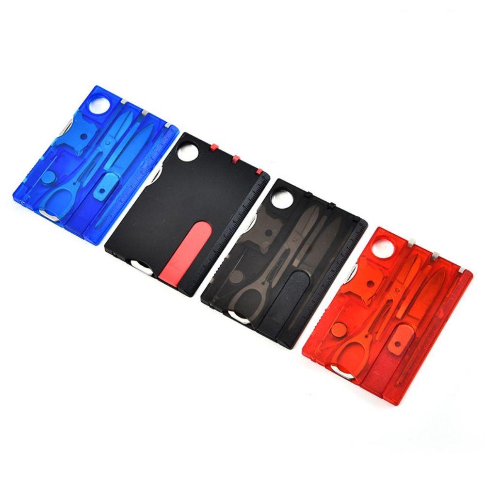 Ultra Thin Outdoor Multi Tool 12 in 1 Multipurpose Outdoor EDC Gadget Card Type Durable Outdoor Emergency Tools