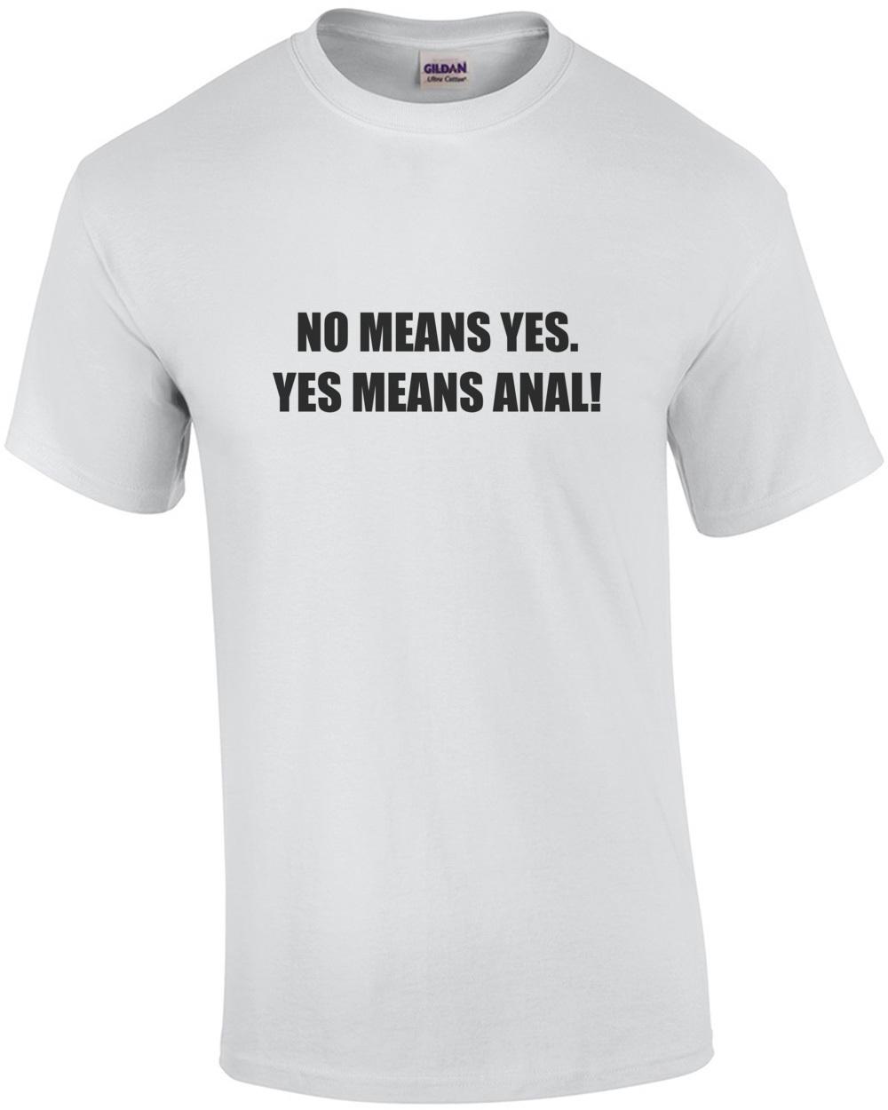 No means yes. Yes means anal! - offensive sexual t-shirt Unisex T-Shirt S