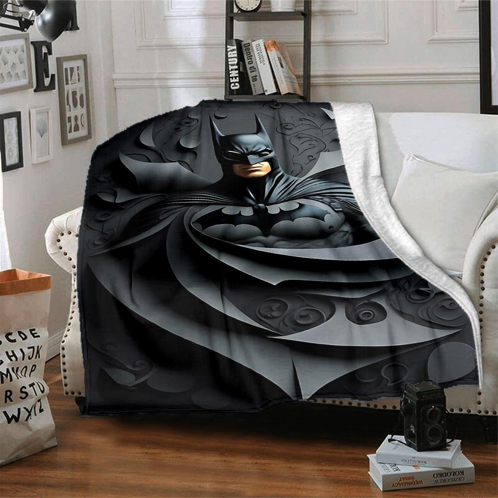 1 stuks Batman, Superhelden Deken Lichtgewicht Flanellen Plaid Voor Bank, Bed, Reizen, Kamperen, Woonkamer, Kantoor, Bank, Stoel, En Bed