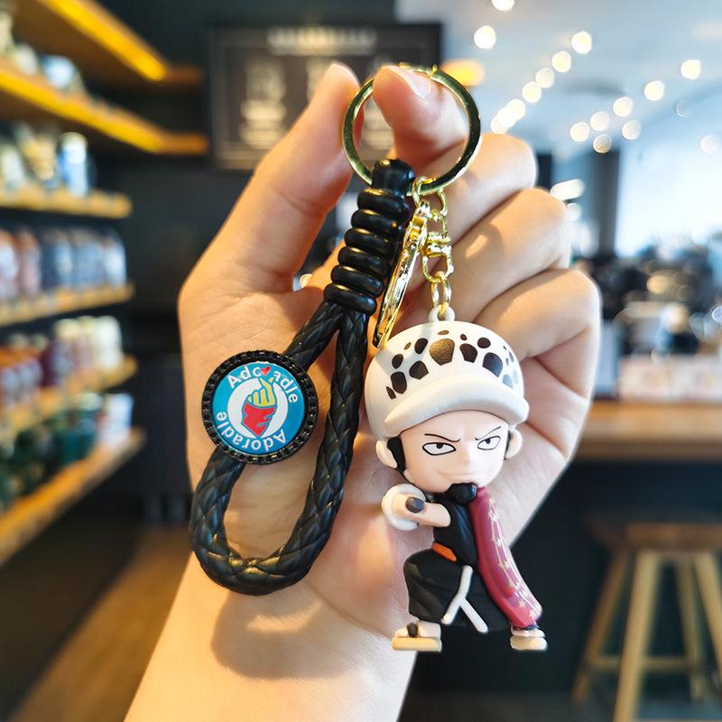 Cartoon Knit Luffy & Zoro Keychain Pendant