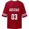 Adidas Originals Blokecore Camiseta de Malha de Manga Curta Tops Unissex Vermelho-Vitória JL5980