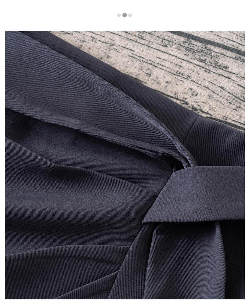 2025 Asymmetrical High-Waisted Slit Midi Skirt for Women - Spring/Summer Trendy Option