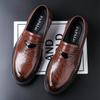2025 New Men's Business Leather Shoes, One-pedal Loafers, High-end First-layer Cowhide Leather Casual Leather Shoes