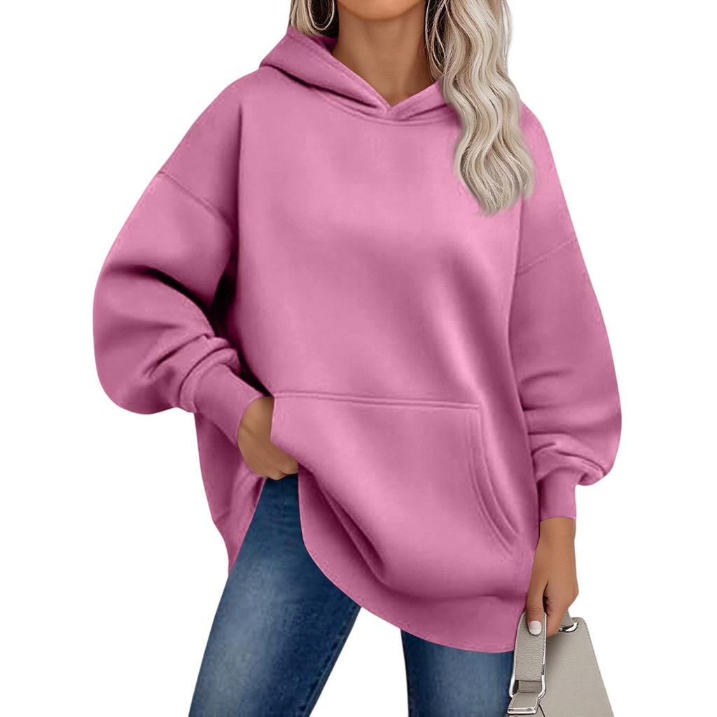 Womens Oversized Sweatshirts Fleece Hoodies Long Sleeve Pullover Outfits With Pocket