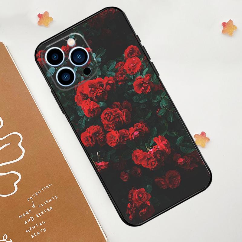 Rose Flower Floral Phone Case For iPhone 17 Pro Max 14 13 12 11 15 16 Pro Max Mini 16 Plus 16e 17 Air Funda