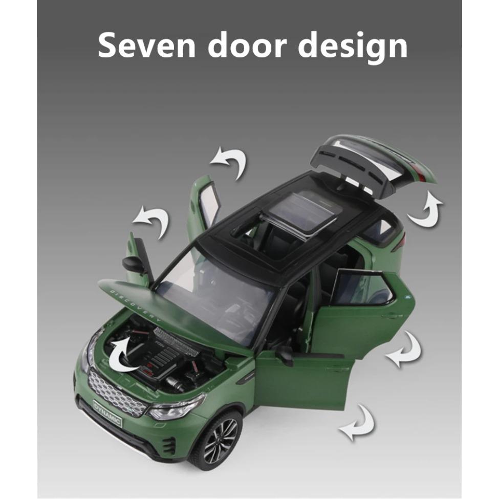 1/24 Land Rover Discovery Evoque R-Dynamic SE SUV Alloy Car Model Diecast Metal Toy Vehicles Car Model Sound and Light Collection Kids Gift