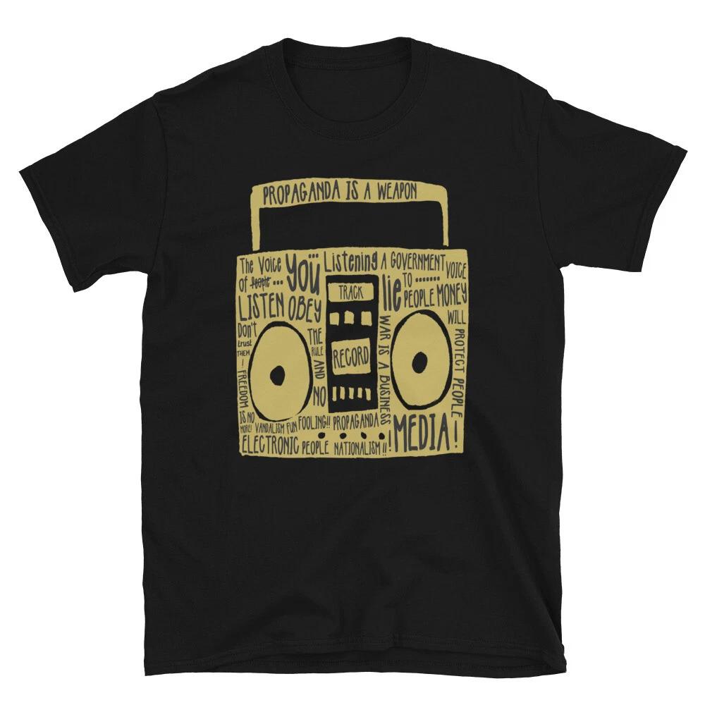 Propaganda Media Graffiti Art Protest Classic Fit T-Shirt 2XL