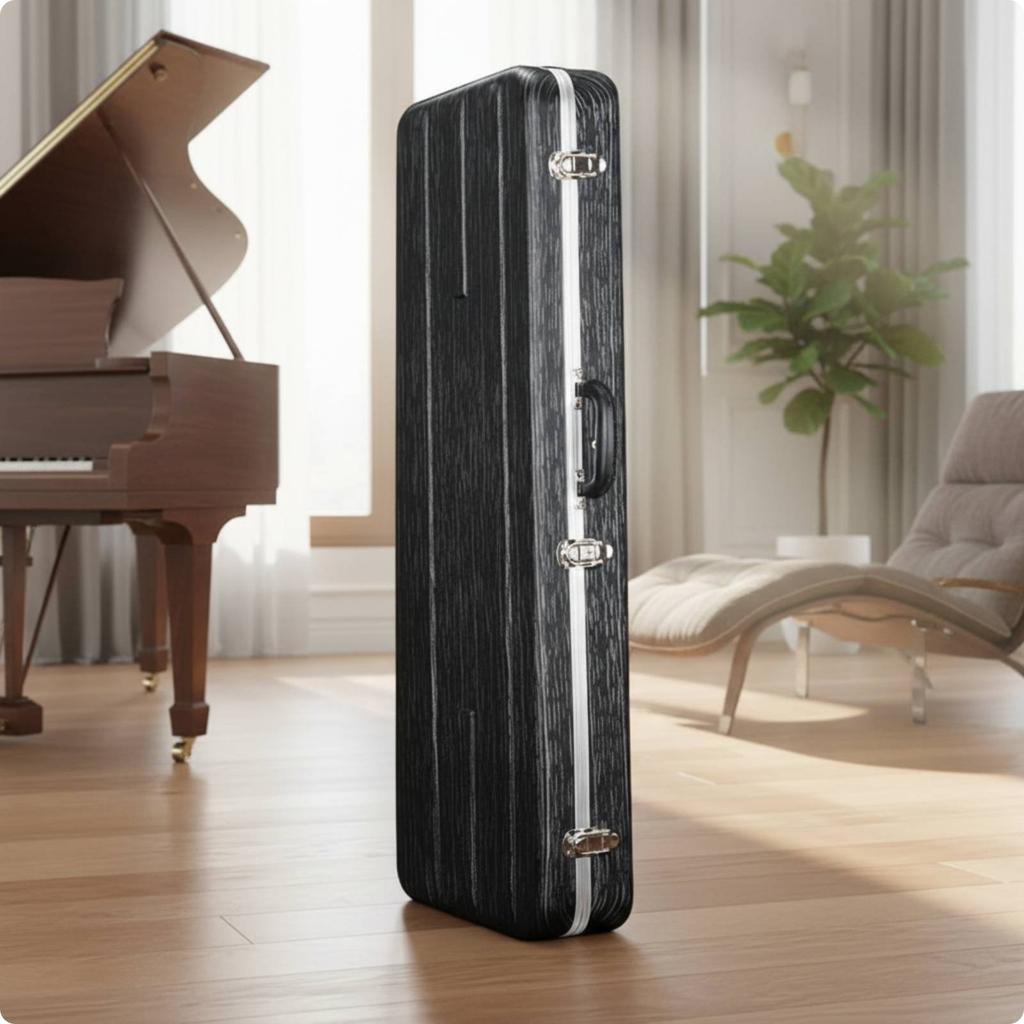 Electric Guitar Case Waterproof Electric Bass Guitar Case Portable Handle Lockable Latches For Air Travel Travel