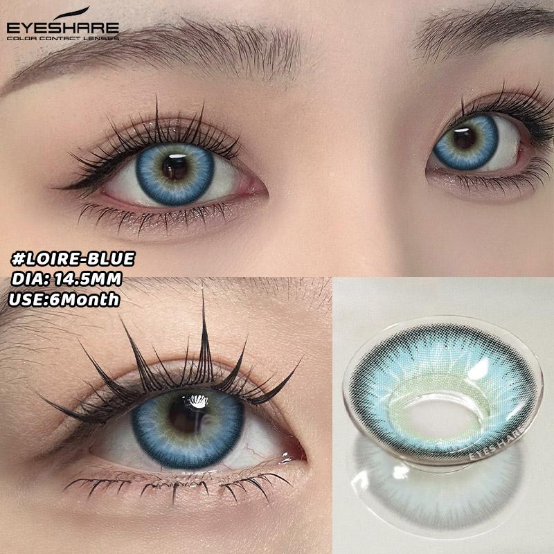 AMARA 2 Stück Neue Farbige Kontaktlinsen für Augen Mode Braune Linsen Natur Weiche Linsen Schönheit Pupille Damen Make-up