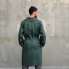 Linen Bath Robe with Belt Long Sleeve Side Pocket