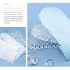 Unisex Transparent Silicone Height-Boosting Insoles - Shock Absorbing, Multi-layered Heel Pads for Sports and Daily Use