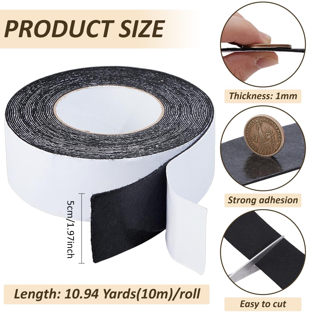 BENECREAT Felt Tape 3.9 ft (10 m) x Width 2.0 inches (10 m) x
