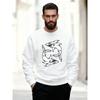 Men's Double Shark Pattern Casual Crew Neck Sweatshirt