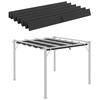 Retractable Pergola Cover, 2.55 X 2.5 M Replacement Canopy Fabric for 3 X 3 M Frame, Roof Top Only, Dark Grey