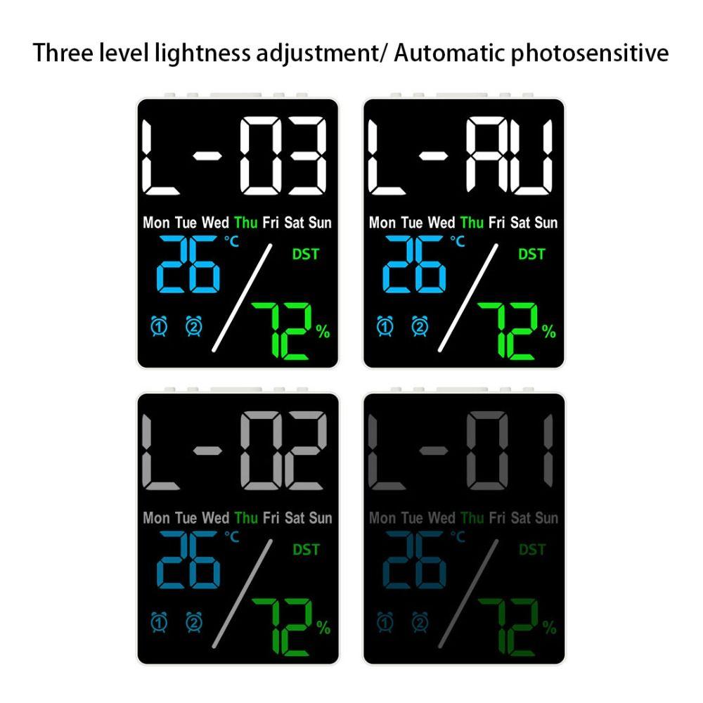Temperature Digital LED Clocks Multi-functional Display Table Clock  for Bedroom