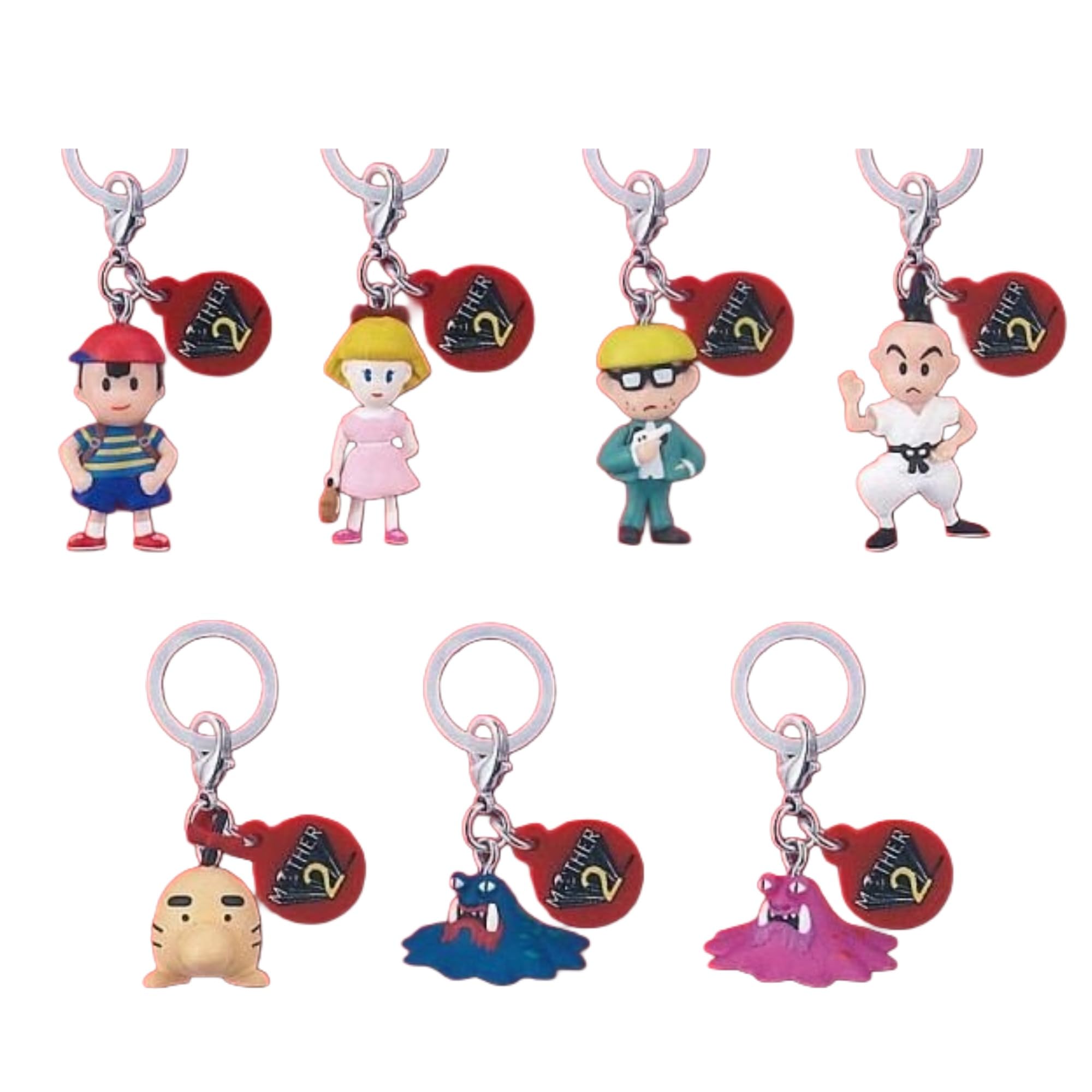 Takara Tomy Arts MOTHER 2 Иконка-Подвеска Маскот x 7 Видов Полный Набор Капсульных Игрушек Гачапон,