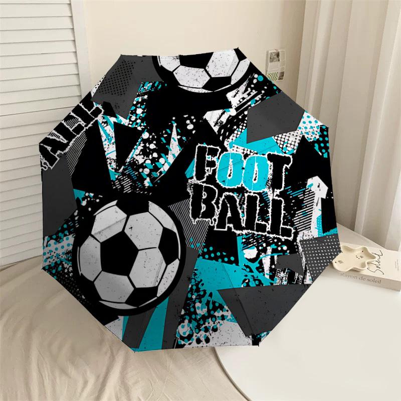

1PC football soccer Automatic Open/Close Umbrella with Windproof, 8-Rib Sturdy Canopy, Durable Ribs, Fashionable Design, 1304a