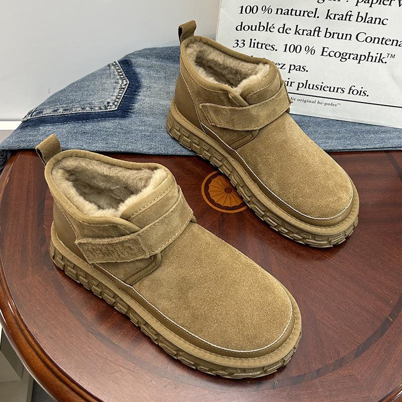 

Snow boots winter fur integrated warm piled thickened outdoor cotton shoes 39