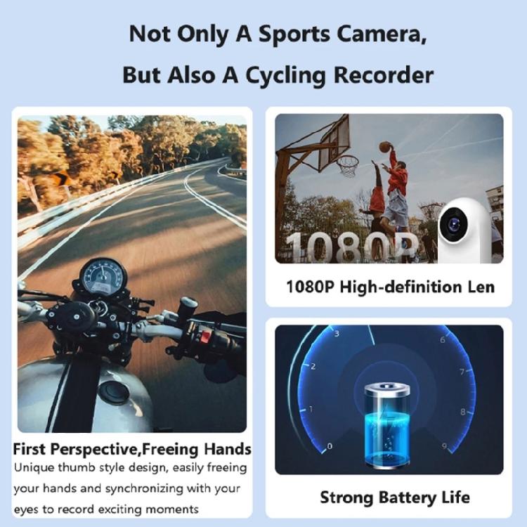 Winziger hochklarer Abenteuer-Rekorder mit 32 GB Speicherkarte, reibungslose Bewegungsdokumentation für Fahrradkamera, Radsport