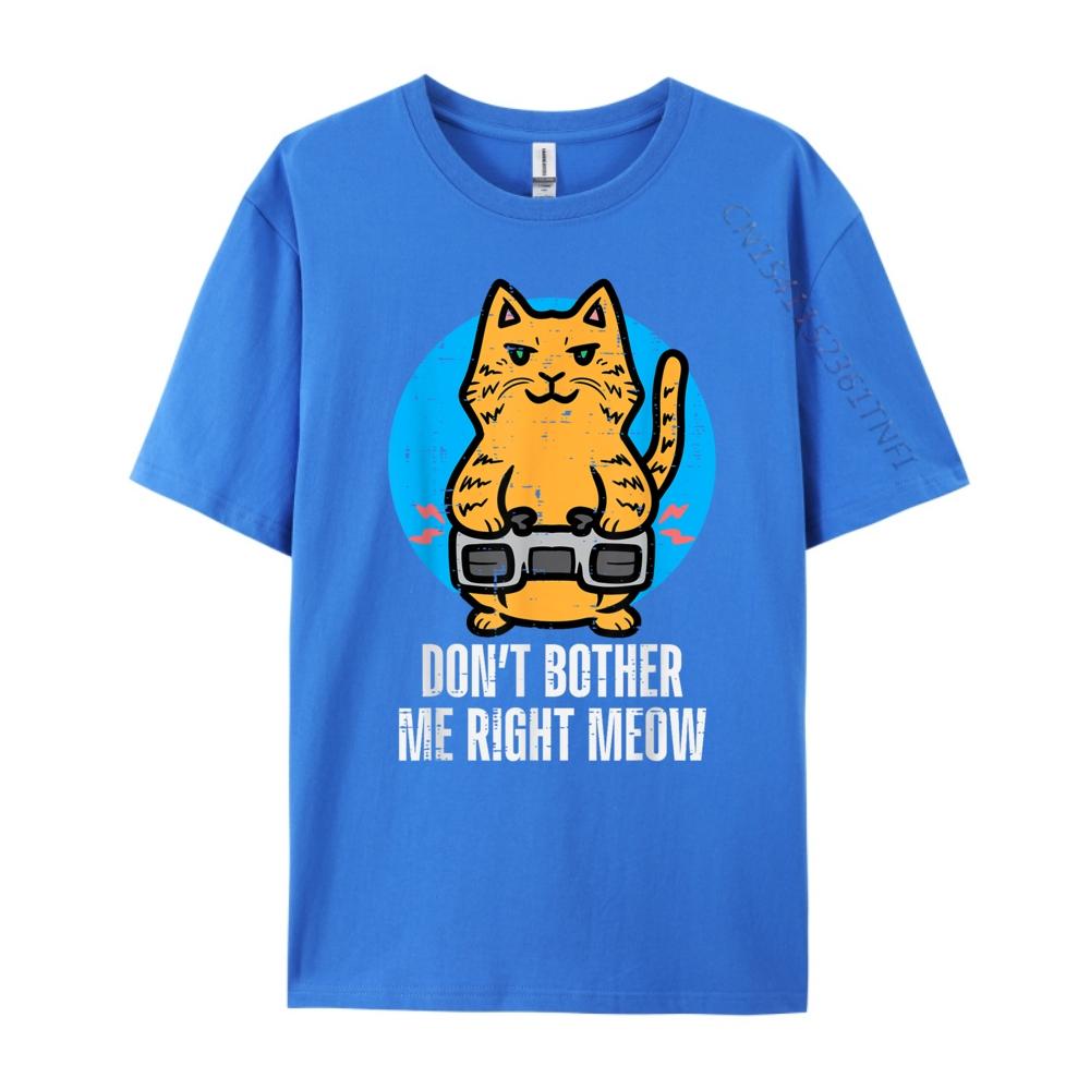 Gamer Cat Dont Bother Me Meow Funny Gaming Unisex Boys Kids Unisexs Clothing Plus Size Anime Street Wear T Shirt