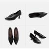 Johnature British Style Genuine Leather Pleated High Heels Elegance Commuting Versatile Women's Shoes