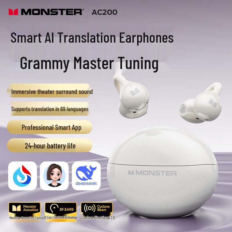 Monster Ear-Clip Bluetooth Sports Headphones