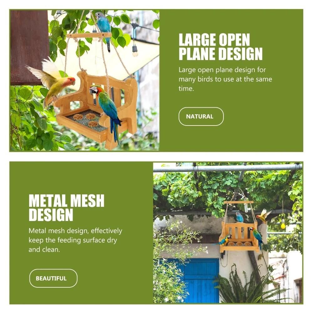 Wooden Bird Feeding Station Chair Design Wildlife Habitat Hanging Bird Feeder  Porch