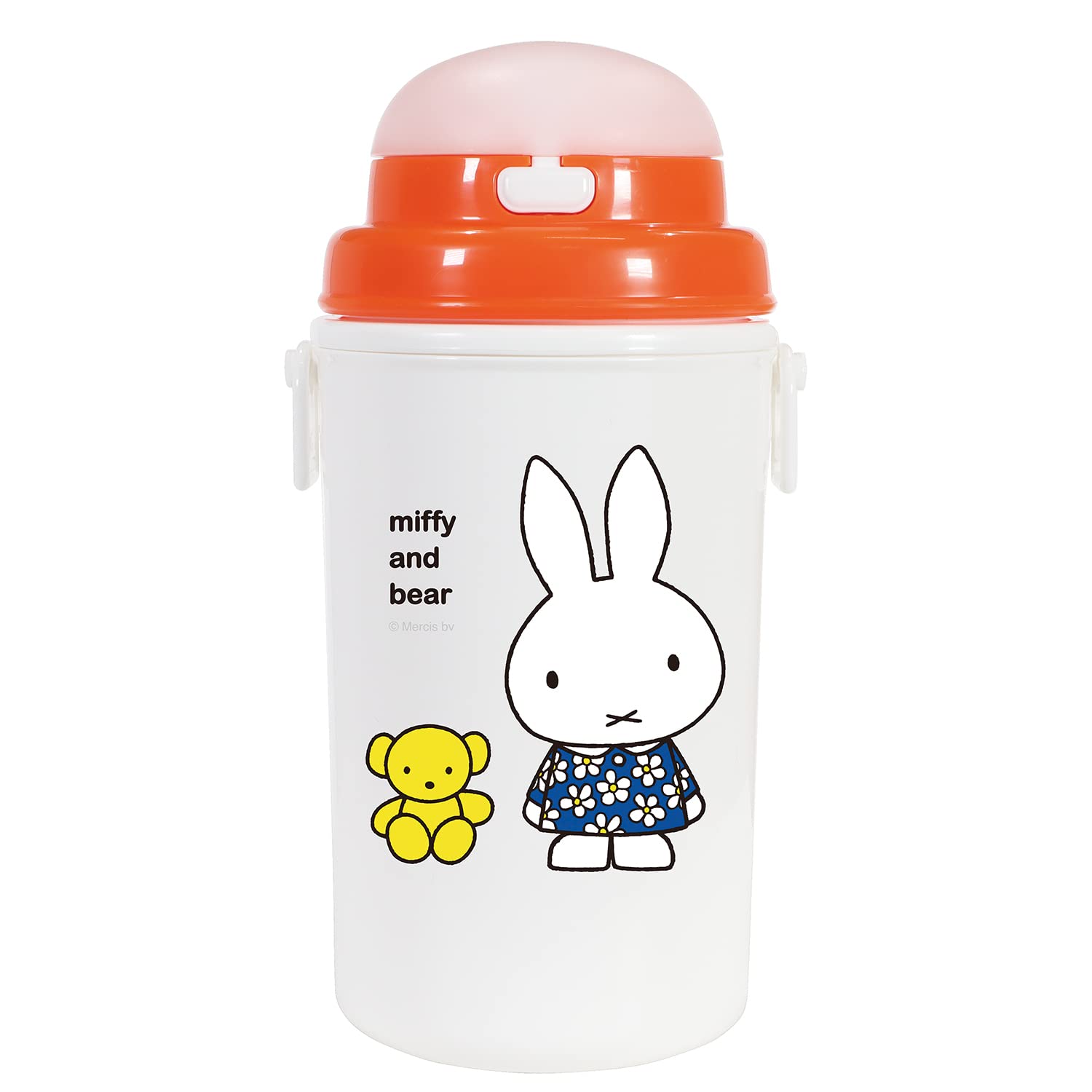 KUTSUWA Miffy Insulated Bottle with miffy Kids Lunch Series Made in Japan Straw, 450ml, MF672,