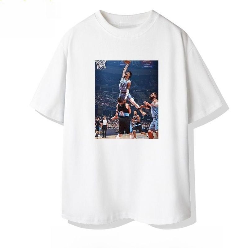 Autumn and Winter European and American Heavy Cotton Star Scene Printing T-shirt 2025 New Men's and Women's Comfortable T-shirt