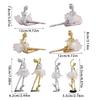 Beautiful Resins Ballerinas Statue Ballet Dancer Figurine Dancing Girl Sculpture for Artistics Home and Office Decors