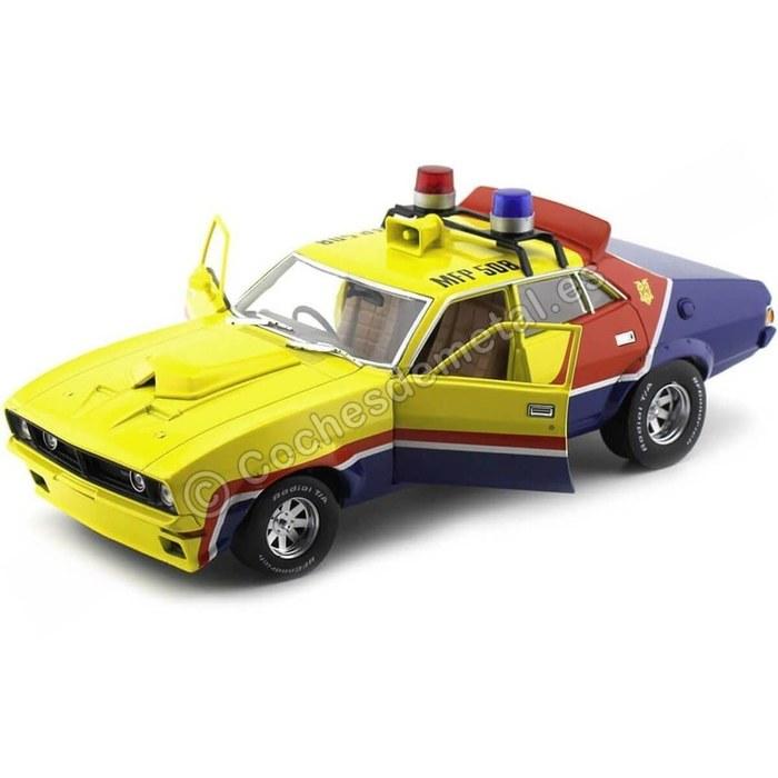 1:18 MAD MAX First of the V8 Interceptors 1974 Ford Falcon XB M.F.P. Yellow (approx. W250mm)