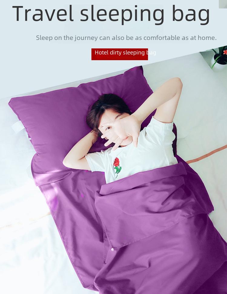 Sacco a Pelo da Viaggio Portatile Ultraleggero: Uso per Adulti Anti-Sporco Hotel & Motel