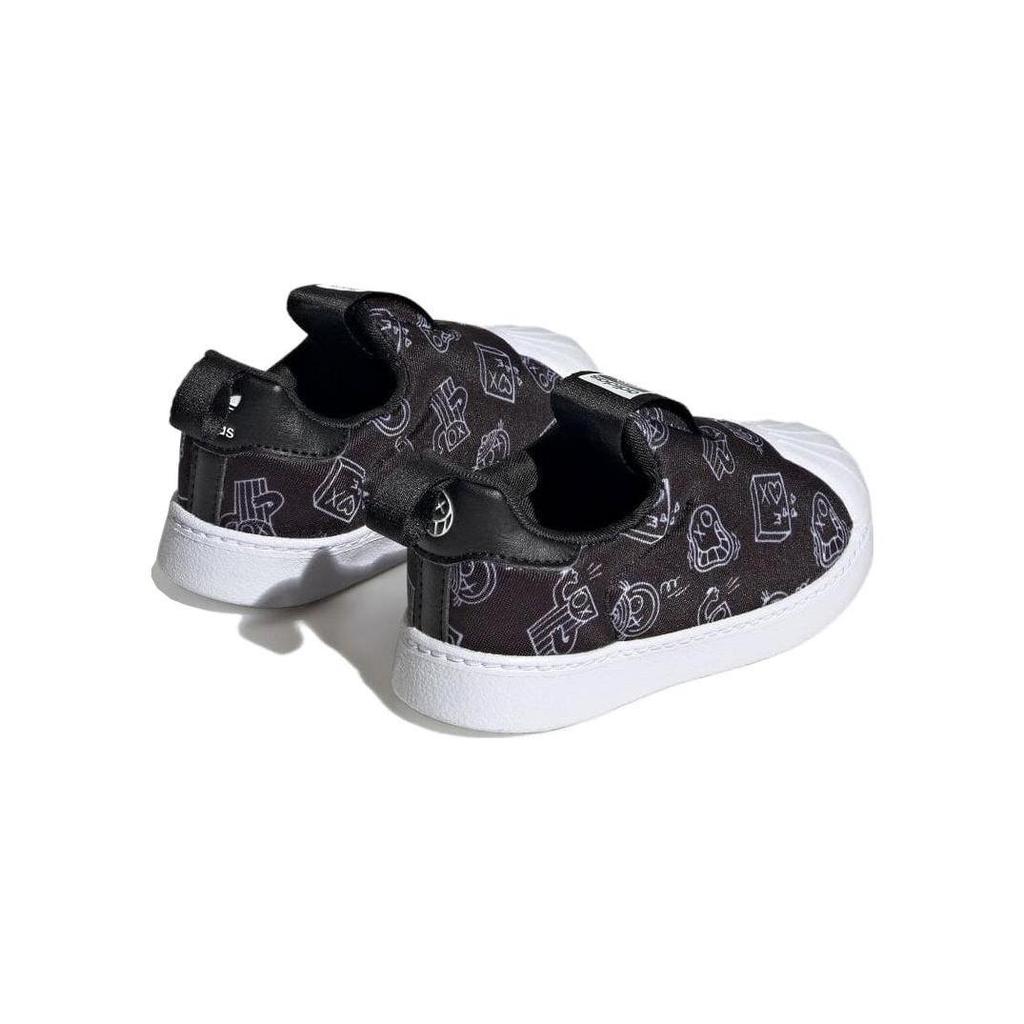 adidas Originals SUPERSTAR 360 Comfortable Slip Resistant Abrasion Resistant Low Top Skateboard Shoes Black White HQ4099