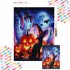 Halloween Diamond Painting Mosaic Art Kit Pumpkin Ghost Black Cat Handmade DIY Home Decoration