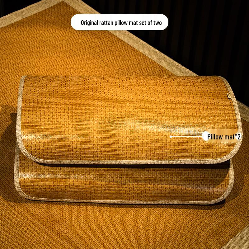 Original 2026 Rattan Pillow Mat: Breathable, Non-slip, Natural Summer Pillow for Adults