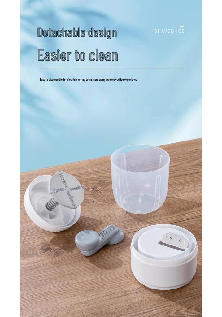 Y Shaved Ice Machine: Manual Hand-Crank Ice Crusher for Fluffy Smoothies and Shaved Ice
