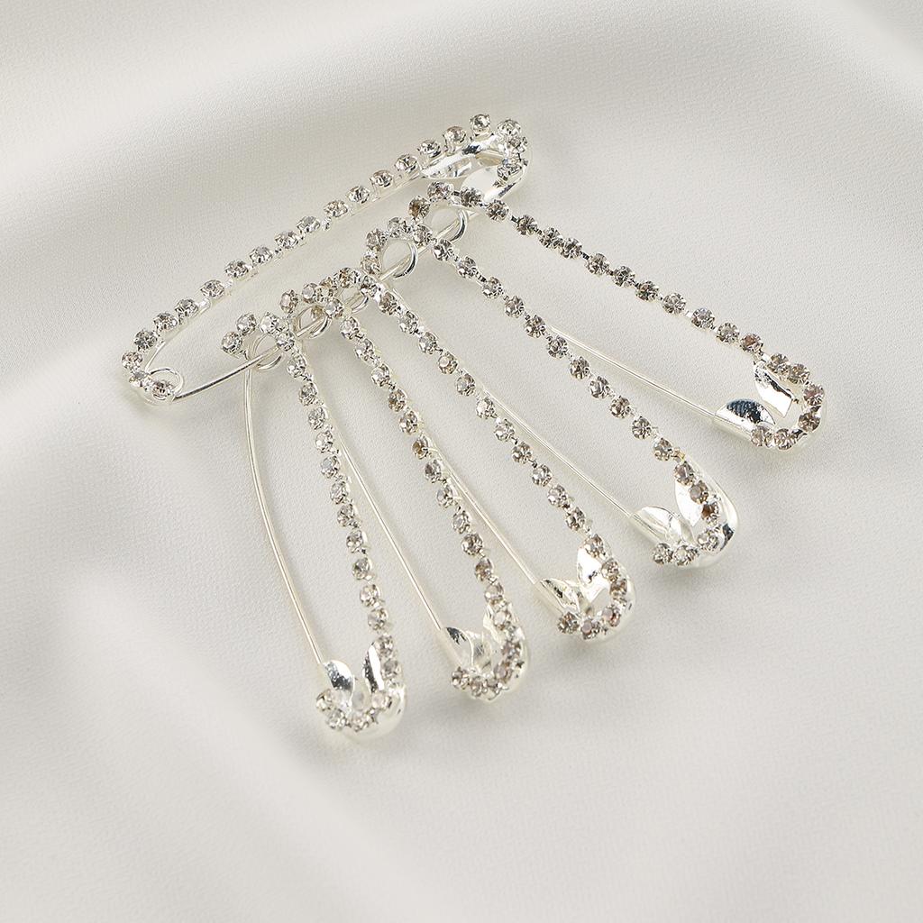 Women Hijab Scarf Brooch Pin Ladies Decorated Safety Pins Tighten Waist Jeans Pins Button Clothing Accessories