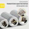 Persian 1/4" Socket Head 4-13mm Ratchet Wrench 6.3mm Hex Deep Socket