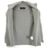 STONE ISLAND 45145180 Gray Zip-Up Knit tops S grayUsed
