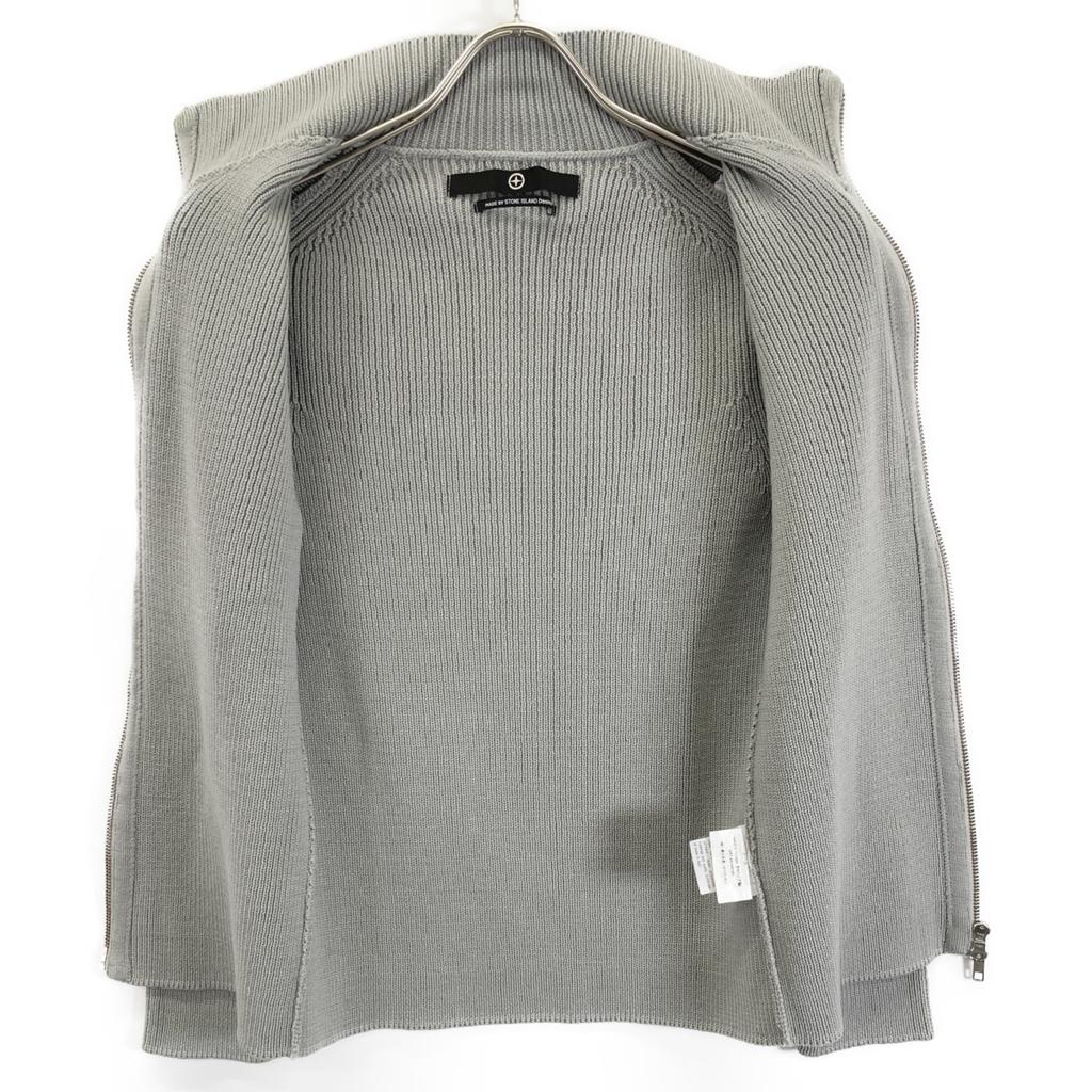 STONE ISLAND 45145180 Gray Zip-Up Knit tops S grayUsed