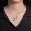 Elegant Moissanite Flower Necklace: 1 Carat 8 Hearts & Arrows Cut, Light Luxury Clavicle Chain, European & American Style.