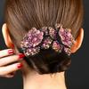 1 Stück Strass Blume Haarspange (Zufällige Strassfarbe), Urlaubsoutfits Frau
