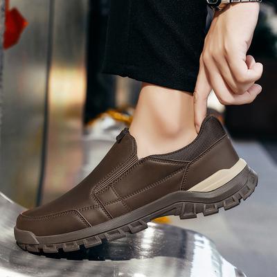 Men's Soft Leather Shoes Men's Casual Shoes Comfortable Lightweight Simple Men's Business Loafers