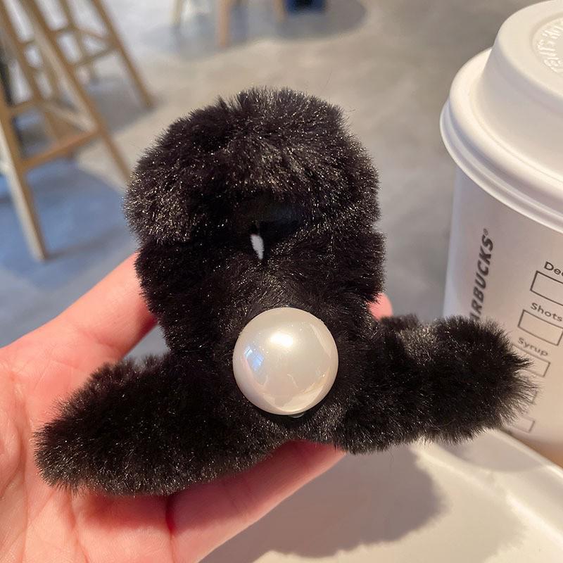Large Plush Hair Clip: Autumn/Winter Volumizing Shark Clip for Women