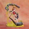 Anime One Piece Figure Black Ball Nami Weather Stick Combat Form Action Figurines PVC Model Collection Statue Toys Doll Gift