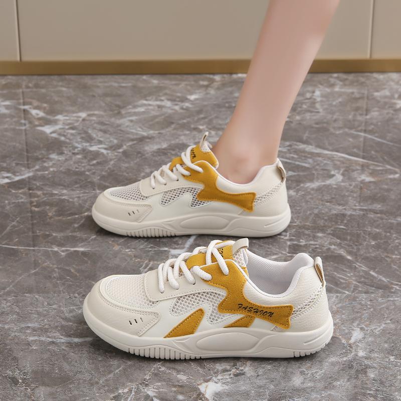 CRLAYDK Lace Up Shoes Women's Comfort Mesh Casual Sneakers Lightweight and Breathable Walking Sports Ladies Flats